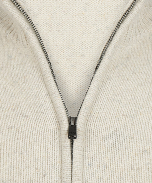 Fishermans Zip Thru Vest Wol | Stone