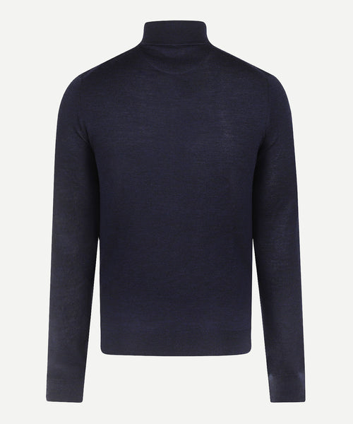 Fine Merino Zip Thru Vest | Navy