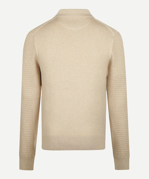 Structured Polo Trui Katoen-Kasjmier | Sand