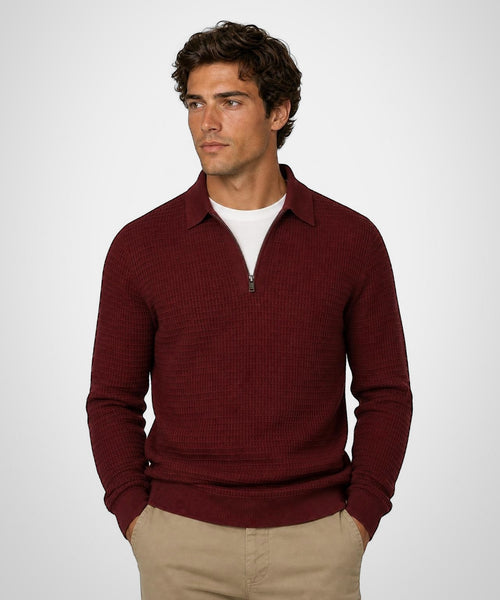 Structured Polo Trui Katoen-Kasjmier | Burgundy