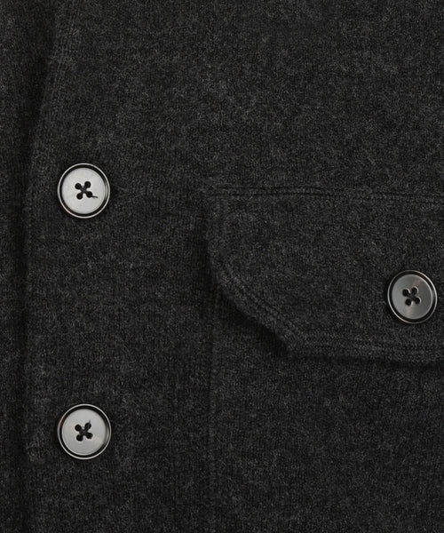 Button Vest Wolblend | Dark Grey Melange