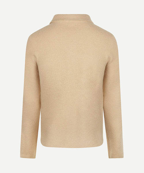 Button Vest Wolblend | Camel