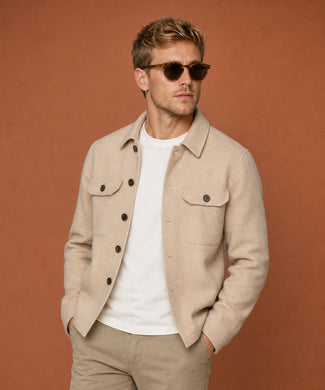 Button Vest Wolblend | Camel