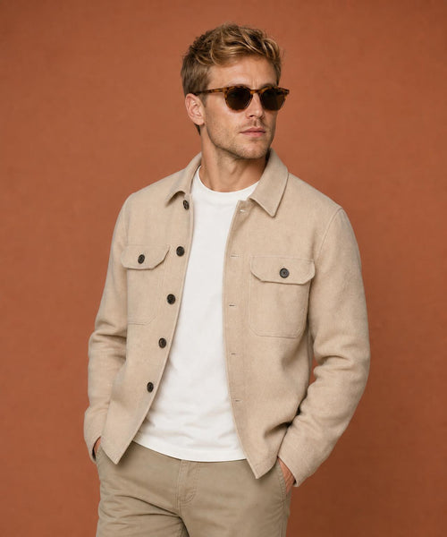 Button Vest Wolblend | Camel