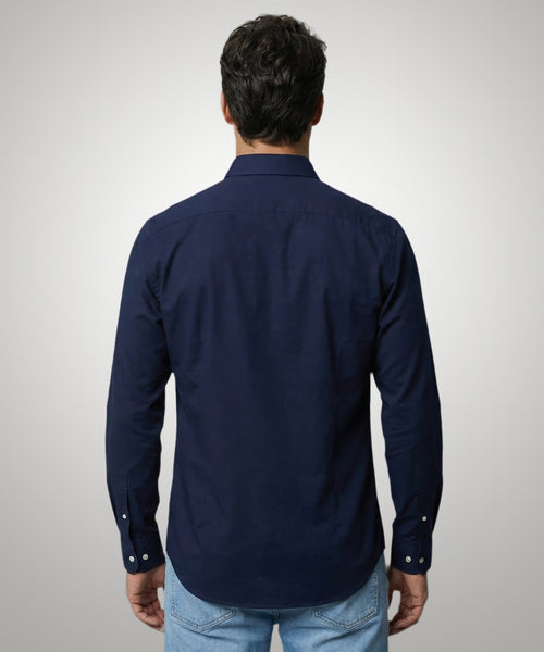 Overhemd Stretch Piqué | Navy