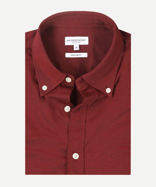 Overhemd Stretch Piqué | Burgundy