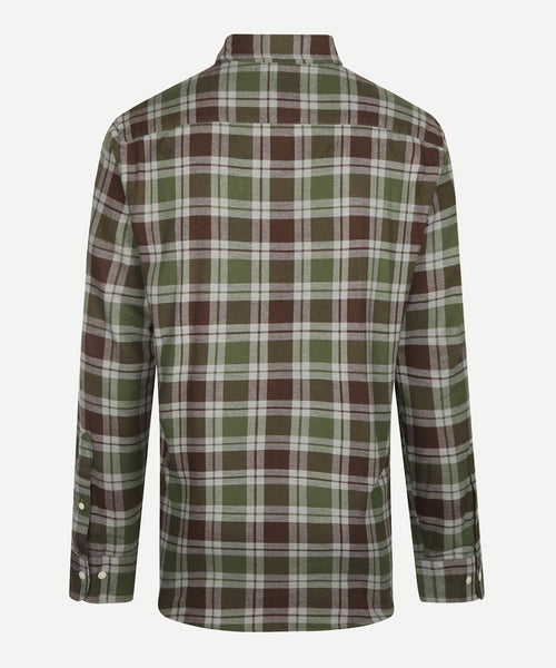 Flannel Check Shirt #5 | Dark Olive