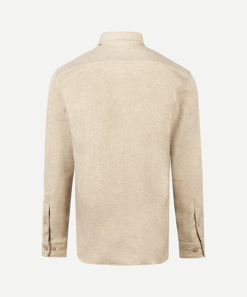 Wool Look Overshirt | Sand