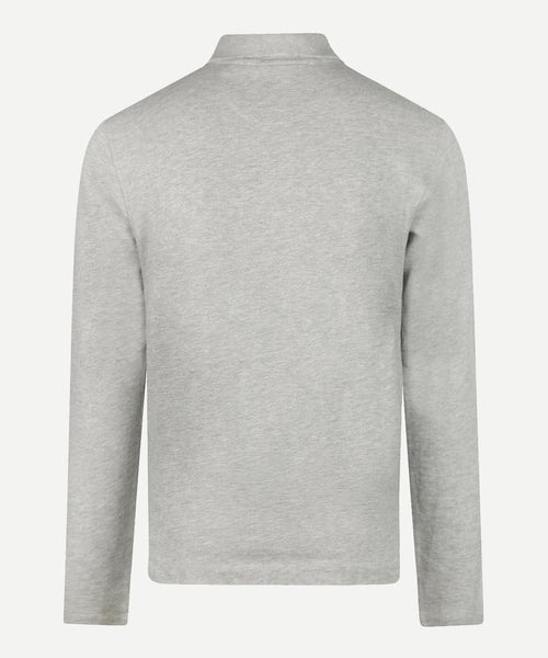 Classic Polo Lange Mouw | Medium Grey Melange