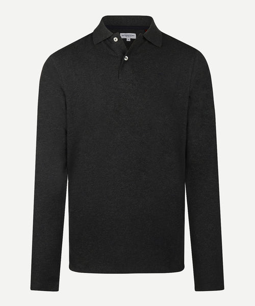 Classic Polo Lange Mouw | Dark Grey Melange