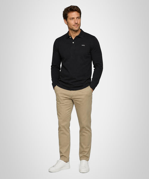 Classic Polo Lange Mouw | Navy