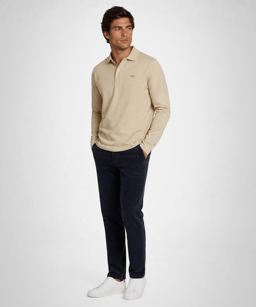 Classic Polo Lange Mouw | Sand