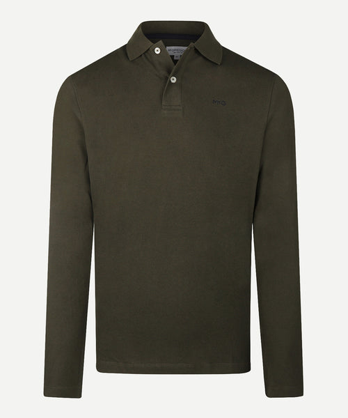 Classic Polo Lange Mouw | Dark Olive