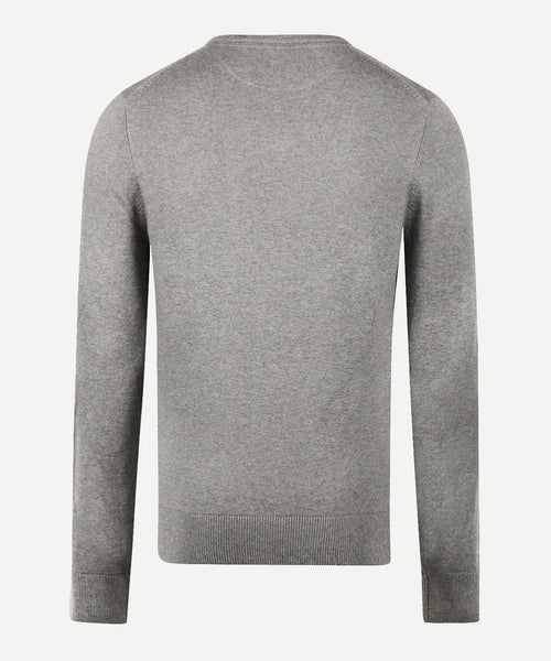 Trui Katoen Cashmere V-Hals | Medium Grey Melange