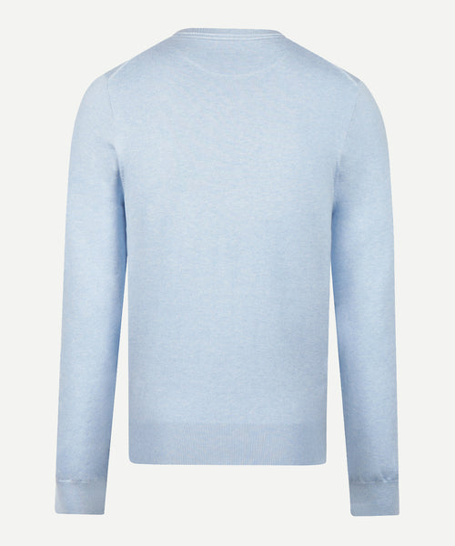 Sweater Logo Cotton Cashmere V-Neck | Light Blue