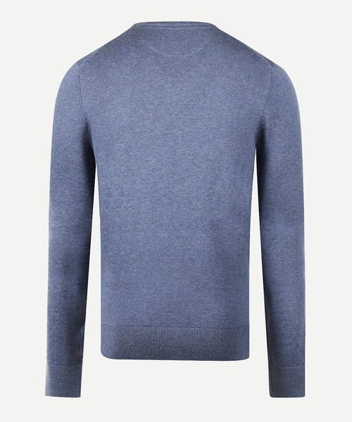 Trui Katoen Cashmere V-Hals | Vintage Blue