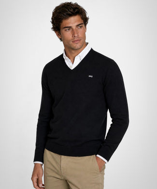 Sweater Cotton-Cashmere V-Neck | Navy