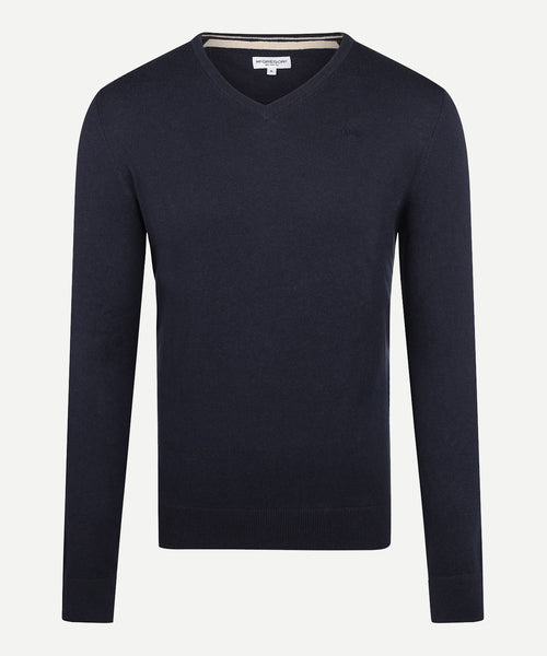 Trui Katoen Cashmere V-Hals | Navy