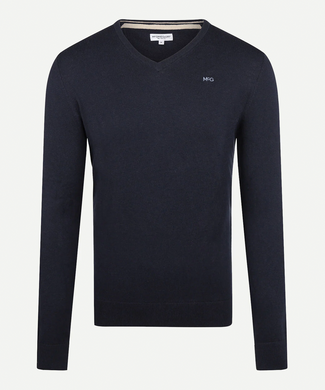 Sweater Cotton Merino V-Neck | Navy