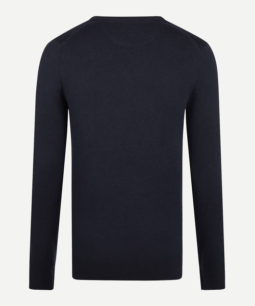 Trui Katoen Cashmere V-Hals | Navy