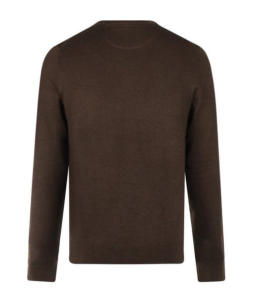 Trui Katoen-Kasjmier V-Hals | Chocolate Brown