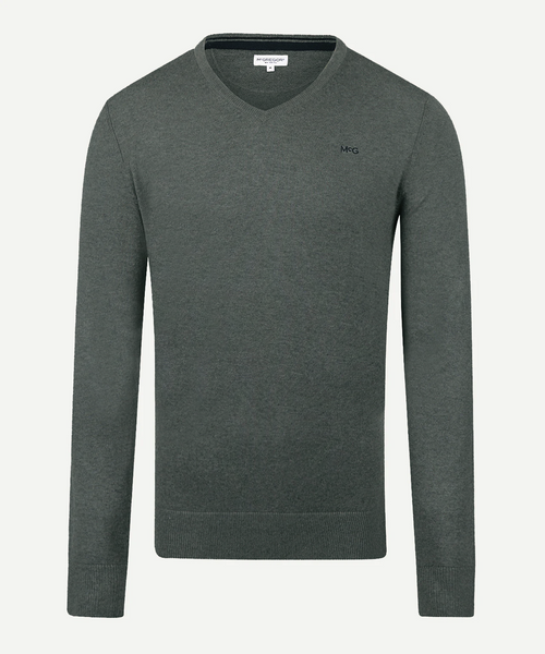 Sweater Cotton Cashmere V-Neck | Winter Sage