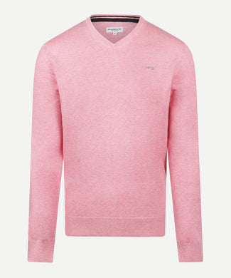 Sweater Cotton-Cashmere V-Neck | Light Pink
