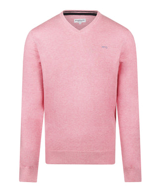 Sweater Cotton-Cashmere V-Neck | Light Pink