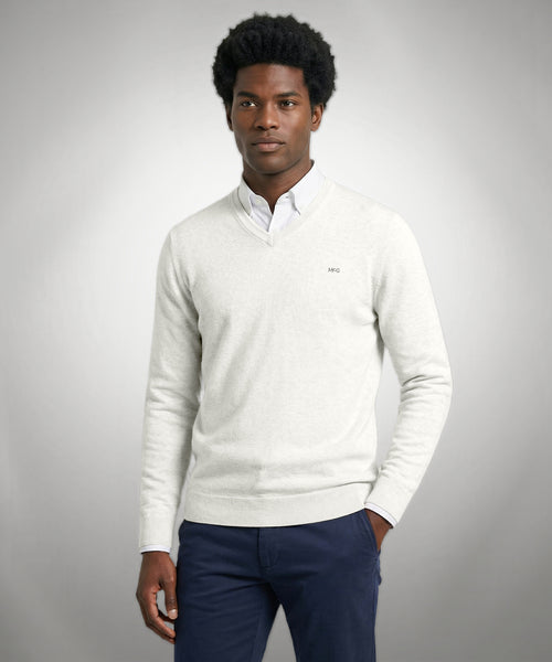 Trui Katoen-Kasjmier V-Hals | Kit