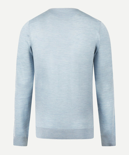 Trui V-Hals Luxe Merinowol | Light Blue