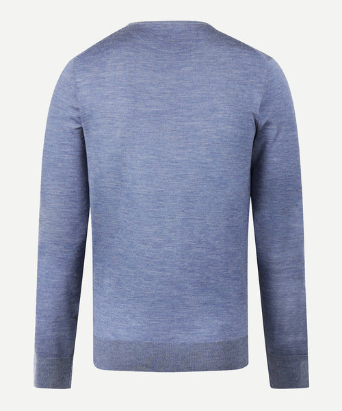 Trui V-Hals Luxe Merinowol | Vintage Blue