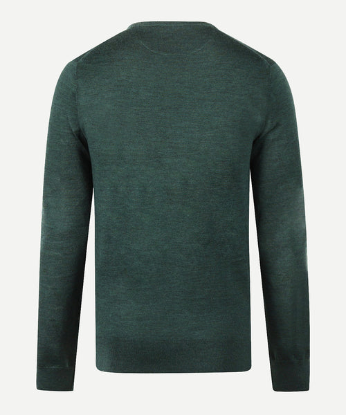 Trui V-Hals Luxe Merinowol | Winter Sage