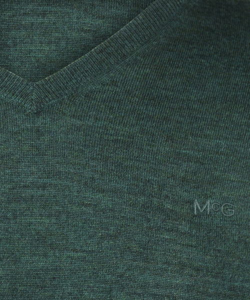 Trui V-Hals Luxe Merinowol | Winter Sage