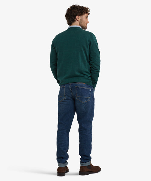 Sweater V-Neck Luxury Merino Wool | Winter Sage