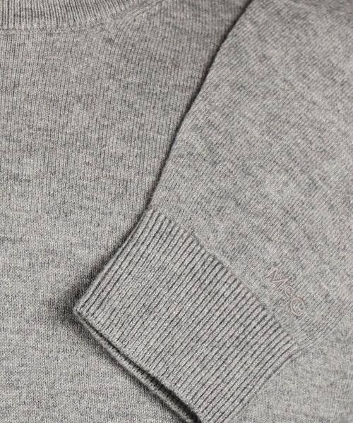 Trui Katoen Merino Ronde Hals | Medium Grey Melange