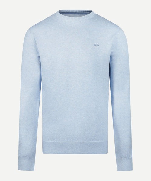 Trui Katoen-Kasjmier Ronde Hals | Light Blue