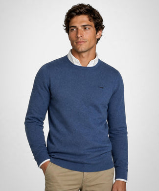 Sweater Cotton-Cashmere Round Neck | Vintage Blue