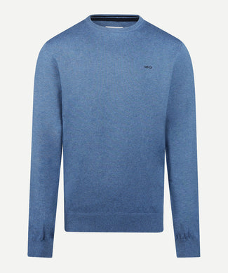 Sweater Cotton-Cashmere Round Neck | Vintage Blue