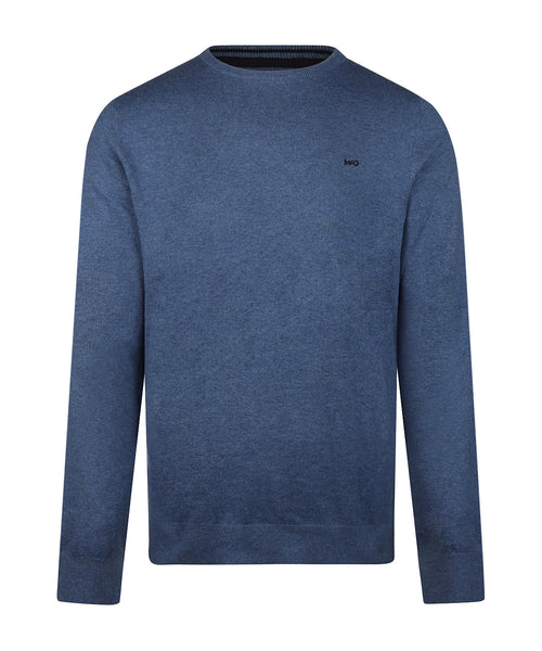 Trui Katoen-Kasjmier Ronde Hals | Vintage Blue