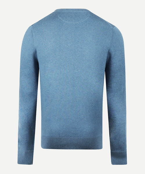 Trui Katoen Merino Ronde Hals | Worker Blue