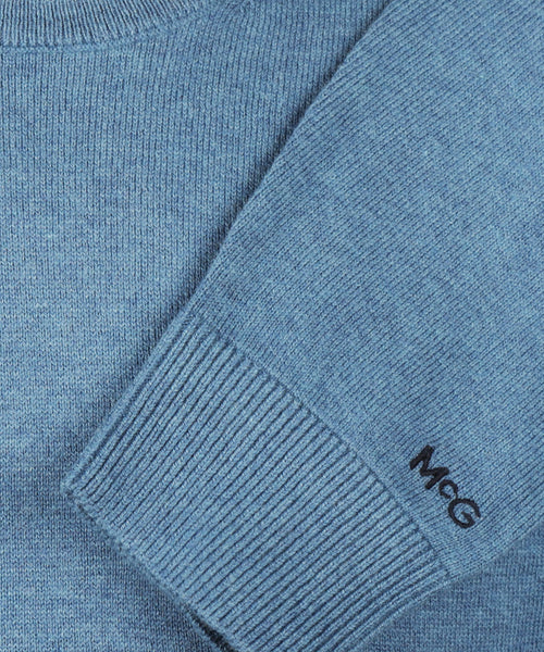 Trui Katoen Merino Ronde Hals | Worker Blue
