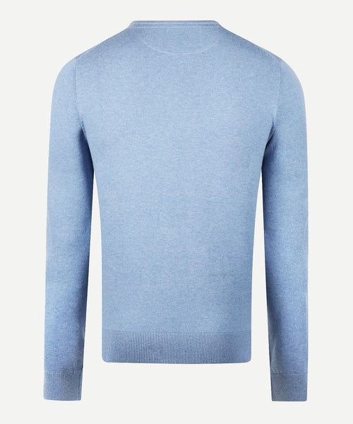 Trui Katoen Merino Ronde Hals | Ice Blue