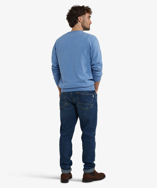 Sweater Cotton Merino Crew Neck | Ice Blue