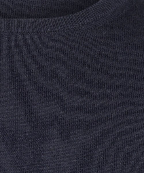 Trui Katoen Merino Ronde Hals | Navy