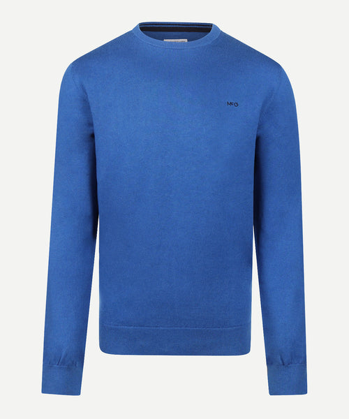 Sweater Cotton Cashmere Round Neck | Cobalt