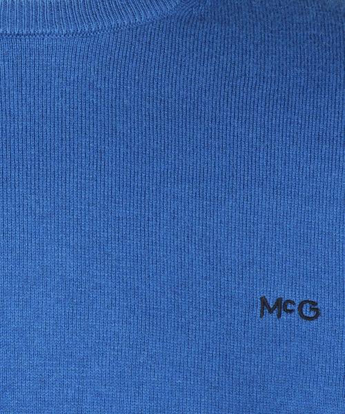Sweater Cotton Cashmere Round Neck | Cobalt