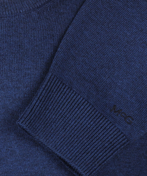 Trui Katoen Merino Ronde Hals | Patriot Blue