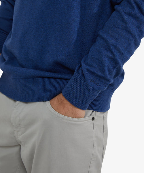 Sweater Cotton Merino Crew Neck | Patriot Blue