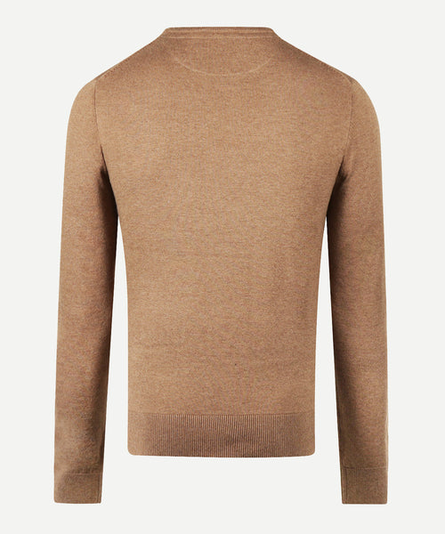 Trui Katoen Merino Ronde Hals | Walnut