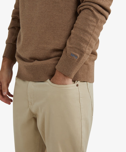 Sweater Cotton Merino Crew Neck | Walnut